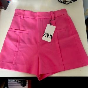 High waisted pink Zara shorts size:XS